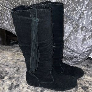 Steve Madden Tall Suede Youth Boots sz 4